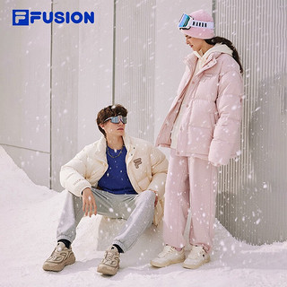 FILA FUSION斐乐潮牌羽绒服女冬季时尚保暖外套男 赤粉色-PK 190/108A/XXXL