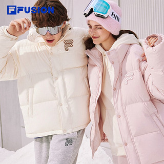 FILA FUSION斐乐潮牌羽绒服女冬季时尚保暖外套男 赤粉色-PK 190/108A/XXXL