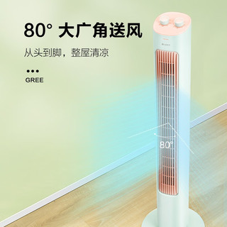 格力（GREE）家用卧室轻音低噪大风量省电无叶塔扇 客厅用立式定时柔风对流换气循环扇风扇落地扇电风扇 FL-08X61ag