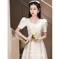 塞德勒(SAIDELE)晚礼服女宴会气质轻奢小众高端法式领证登记订婚白色裙成人 白色 L (106-115斤)