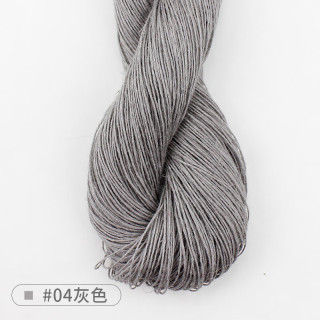 盛莲 亚麻线钩针线 蕾丝线细亚麻披肩线 手工diy织 中细线春夏线 #04灰色