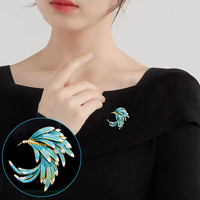 古耐凤凰胸花胸针高档女士品牌西服装配饰 X370珐琅彩色凤凰胸针