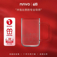 MAVO AVO导师杯玻璃咖啡杯 马克杯 带手把ins风玻璃杯 白色