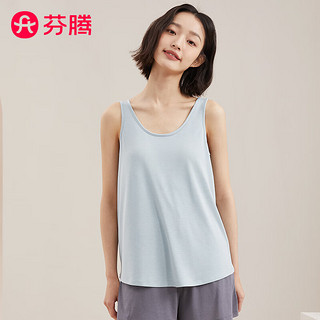 芬腾背心吊带家居服夏季免穿内衣带胸垫宽松可外穿 A68163抹茶绿 XL/XXL【115-140斤】