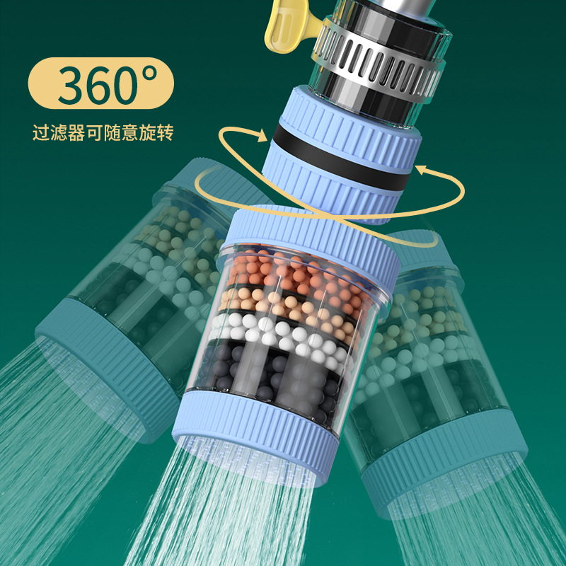 360°万能接口可拆洗水龙头过滤器厨家用自来水防溅花洒通用净水