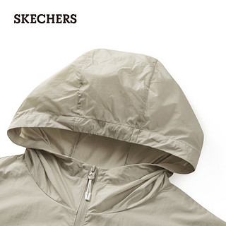 斯凯奇（Skechers）2024年春夏男速干连帽衣户外风外套P224M032 陨石褐色/044Z S