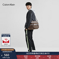卡尔文·克莱恩 Calvin Klein alvin Klein Jeans男士潮流通勤ck金属吊环多容量手提斜挎飞行旅行包HH3821 098-银灰 OS