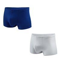 爱慕先生1号裤平角莫代尔冰丝感内裤男薄中腰平角裤NS23V81两条装