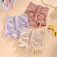 婷美【3条装】高腰防走光舒适不卷边平角款零束缚女士内裤组合