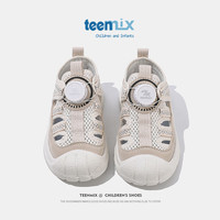天美意(TEENMIX)天美意儿童运动鞋2024夏季新款女童透气网鞋子宝宝溯溪鞋纽扣凉鞋