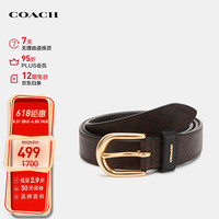 蔻驰(COACH)女士经典针扣腰带深咖色拼色PVC配皮78179IMOVE S