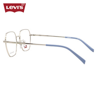 李维斯（Levi's）眼镜框男款近视眼镜架LV7145/010+国产1.598防蓝光镜片 010银色