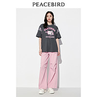 PEACEBIRD 太平鸟 女装夏季圆领新款条纹拼色亲肤透气针织衫A3CND2F03