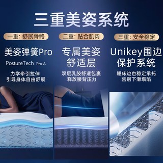  Sealy/丝涟 美姿弹簧 床垫  揽月Pro+（厚30cm） 25-35cm（含） 软硬适中 150*200cm