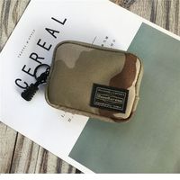 络伊得（LUOYIDE）潮牌证件包卡包小巧包零钱包硬币包耳机小包潮流小挂钩MINI小包包 卡其迷彩聚酯料
