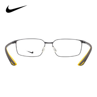 耐克（NIKE）眼镜架青少年近视光学眼镜框6076AF 062 57mm&依视路1.60镜片 062枪色/棕黄