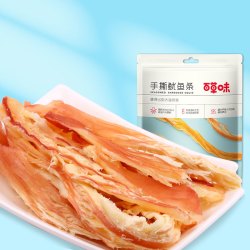 Be&Cheery 百草味 手撕鱿鱼条80g*1袋休闲零食鱿鱼丝片海味小吃