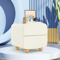 喜临门现代简约萌趣床头柜 双层抽屉仿皮床头柜 XG2206