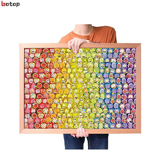 botop拼图成人1000片彩虹水果荷兰黑卡纸减压玩具儿童家居装饰 彩虹水果群众1000片
