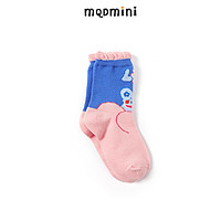 MQD 马骑顿 童装女小童萌趣袜子防滑透气2023新款彩色卡通花边甜美中筒袜