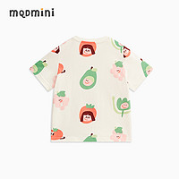 MQD 马骑顿 [99元2件]设计师系列 MQD童装女小童短袖T恤24夏宝宝趣味印花T恤
