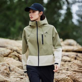 拓路者 山系连帽夹克外套女24年春夏防风休闲户外软壳衣风衣