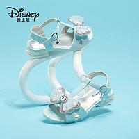 88VIP：Disney 迪士尼 童鞋女童公主凉鞋2024夏季新款女孩蝴蝶结水晶凉鞋中大童鞋
