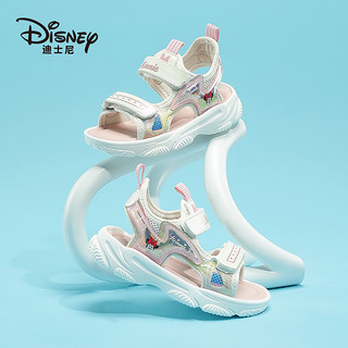 88VIP：Disney 迪士尼 童鞋女童运动凉鞋2024夏季洋气女孩鞋子学生时尚运动休闲鞋