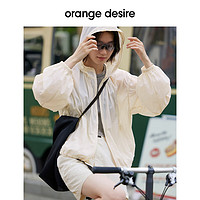 orangedesire【O+光自由工装防晒】凉感户外防晒服2024夏新 常规版-霜白色 150/76A/XS