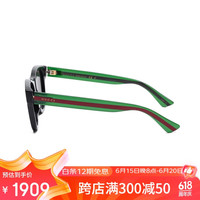 古驰（GUCCI）经典款 男士黑框 红绿偏光开车墨镜太阳镜GG0003S 006