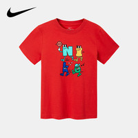JORDAN耐克（NIKE） 童装男童短袖T恤Nike Air Jordan 夏季儿童经典款针织上衣 H924橘红 110(4) 