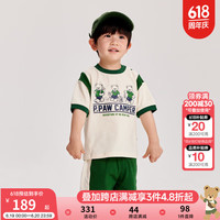 PawinPaw卡通小熊童装2024年夏季男女童大童-上下套装 Green绿色/40 140
