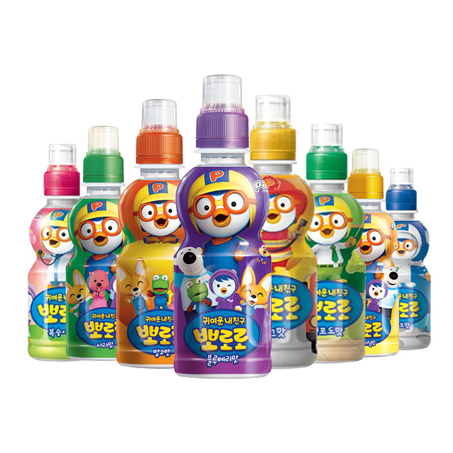 paldo 八道 韩国进口pororo啵乐乐儿童饮料网红果汁草莓饮品啵啵乐