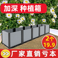 西虹市首富 外花箱楼顶种菜专用箱盆栽盆阳台种菜盆种植箱花盆家用塑料种花