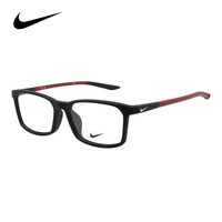 NIKE耐克 7288LB 006黑红色 55mm 依视路1.60镜片 近视眼镜框