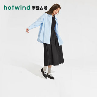 百亿补贴：hotwind 热风 2024年春季新款女士时尚气质尖头浅口单鞋个性通勤潮流女鞋