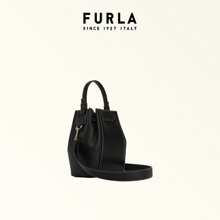 FURLA 芙拉 [新年礼物]FURLA芙拉MIASTELLA牛皮迷你女士通勤单肩包水桶包