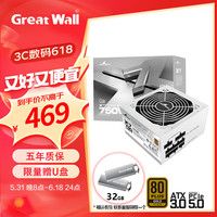 GREATWALL/长城葡萄酒 80PLUS金牌认证 台式机电源 750W