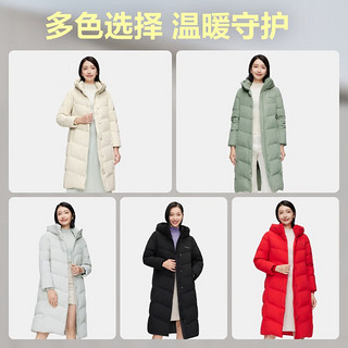 波司登（BOSIDENG）羽绒服女款连帽防风保暖长款简约时尚百搭休闲外套B30145176 燕麦色7185 170/92A