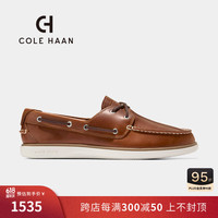 colehaan/歌涵 男士乐福鞋 24年夏牛皮革一脚蹬休闲商务单鞋C38876 棕色 41.5