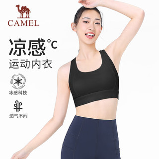 骆驼（CAMEL）冰感透气一体罩杯弹力女运动内衣 Y24BAWL6029