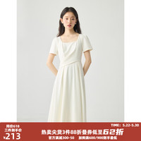 自巧小个子法式白色吊带连衣裙女2024新款春夏季收腰显瘦气质裙子