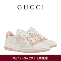 GUCCI古驰MAC80女士运动鞋 米白色和粉色 35.5IT