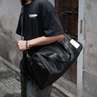 梵者干湿分离健身包手提旅行包男运动斜挎包大容量出差行李包女收纳袋 黑色