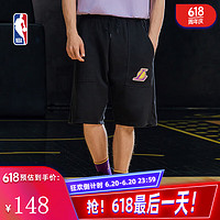 NBAICON系列-湖人队/勇士队宽松7寸夏季户外休闲运动短裤男系带裤 湖人队 3XL