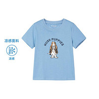 暇步士 性款儿童凉感运动T恤夏装男童女童短袖圆领衫跑步运动上衣