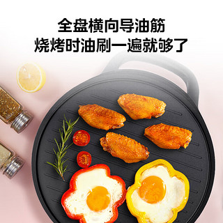 美的（Midea）电饼铛34大规格1500W速热不沾涂层烤盘早餐机多功能煎烤机MC-JHN34Q（JKC3423 ）【ZMD安心系列】