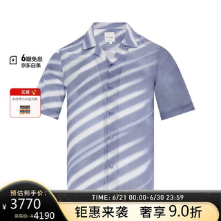 保罗史密斯（paulsmith）男士PS常规版短袖衬衫上衣浅蓝色L父亲节