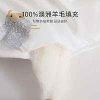 水星家纺澳洲冬被春秋被二合一被阳光卷毛抗菌被芯纯羊毛被