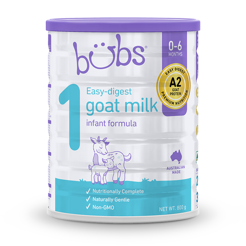 bubs 贝儿 A2系列 婴儿羊奶粉易吸收款 澳版 1段 800g
